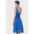 Grace Karin Sexy Ärmellos V-Ausschnitt Chiffon Royal Blue Mutter der Braut Kleid CL6218